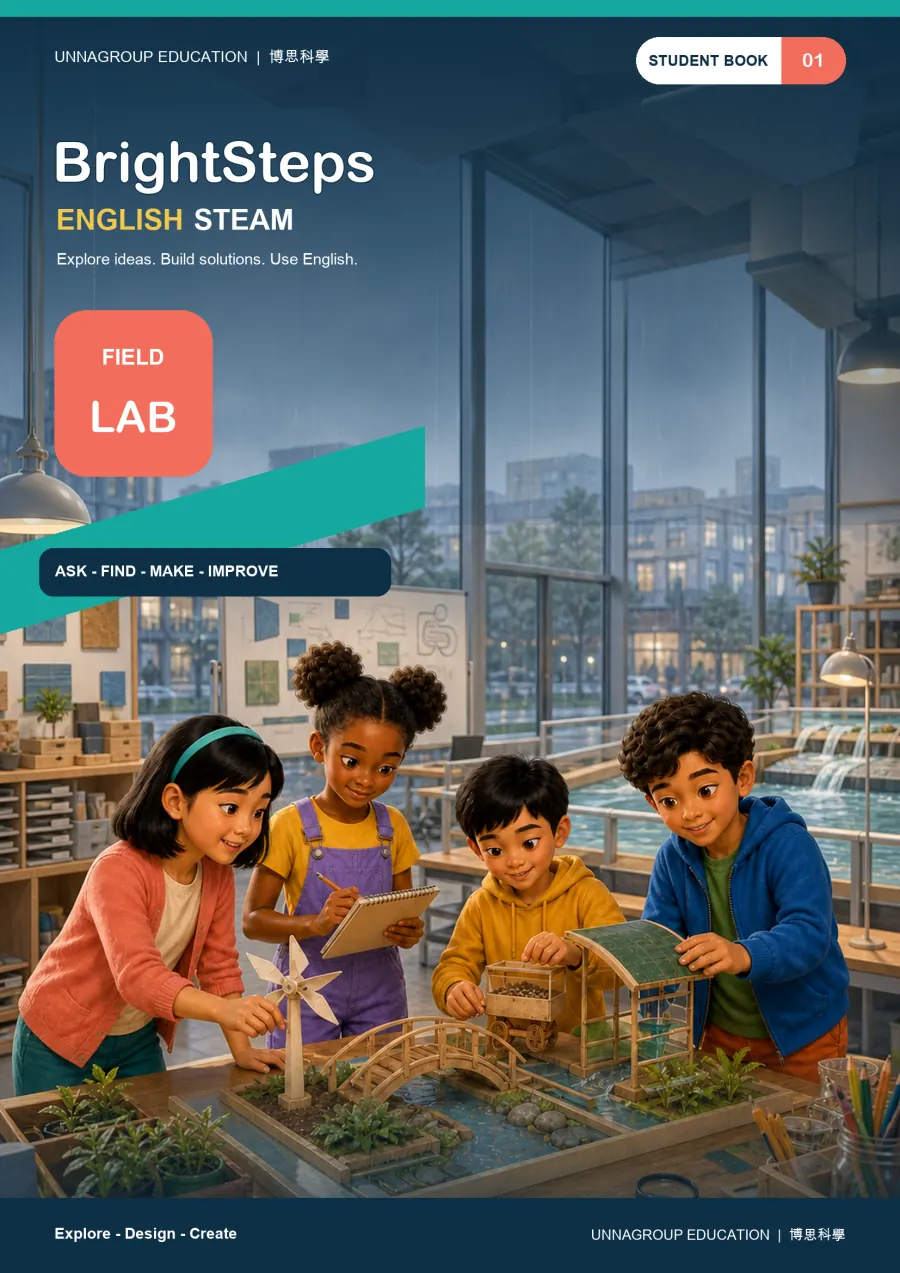 BrightSteps English STEAM Field Lab 學生教材封面